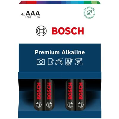 Bosch Premium Alkaline AAA LR03 baterie 4 ks Bosch Premium Alkaline AAA LR03 baterie 4 ks