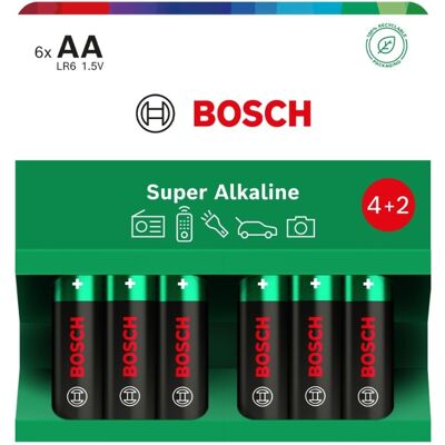 Bosch Super Alkaline AA LR6 baterie 6 ks Bosch Super Alkaline AA LR6 baterie 6 ks