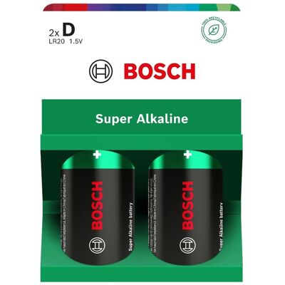 Bosch Super Alkaline D LR20 baterie 2 ks Bosch Super Alkaline D LR20 baterie 2 ks