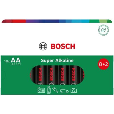 Bosch Super Alkaline AA LR6 baterie 10 ks Bosch Super Alkaline AA LR6 baterie 10 ks