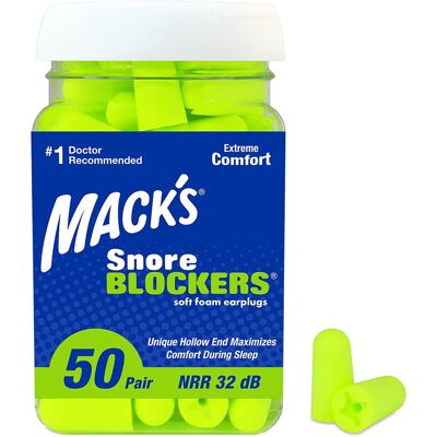 MACKS Snore Blockers špunty do uší 50 párů MACKS Snore Blockers špunty do uší 50 párů