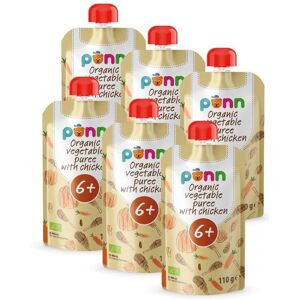 SALVEST Põnn BIO Kuřátko se zeleninovým pyré 6x110 g SALVEST Põnn BIO Kuřátko se zeleninovým pyré 6x110 g