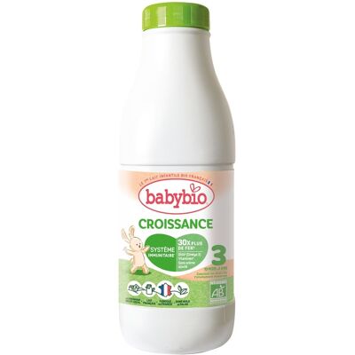 Babybio Croissance 3 Tekuté batolecí kojenecké bio mléko 1 l Babybio Croissance 3 Tekuté batolecí kojenecké bio mléko 1 l