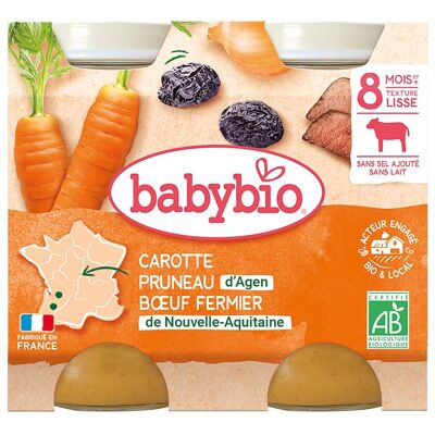 Babybio Malé Hrnečky Mrkev Švestka Biologické - Dětské jídlo Babybio Malé Hrnečky Mrkev Švestka Biologické - Dětské jídlo