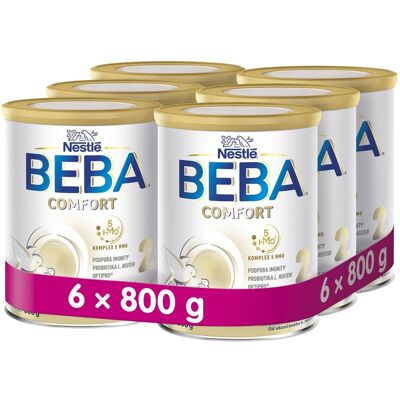 Nestlé Beba Comfort 2 HMO 6 x 800 g - Kojenecké mléko Nestlé Beba Comfort 2 HMO 6 x 800 g - Kojenecké mléko