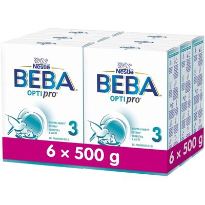 BEBA OPTIPRO 3 Batolecí mléko 6x500 g BEBA OPTIPRO 3 Batolecí mléko 6x500 g