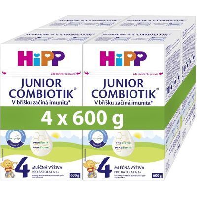 Hipp 4 Junior Combiotik Batolecí mléko 4x600 g Hipp 4 Junior Combiotik Batolecí mléko 4x600 g