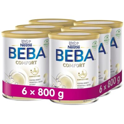 Nestlé Beba Comfort 2 HMO 6 x 800 g - Kojenecké mléko Nestlé Beba Comfort 2 HMO 6 x 800 g - Kojenecké mléko