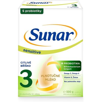 Sunar Sensitive 3 - Kojenecké mléko - Citlivý žaludek Sunar Sensitive 3 - Kojenecké mléko - Citlivý žaludek