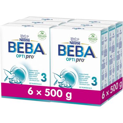 BEBA OPTIPRO 3 Batolecí mléko 6x500 g BEBA OPTIPRO 3 Batolecí mléko 6x500 g
