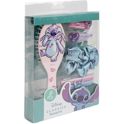 Cerdá Dárková sada vlasových doplňků s kartáčem Stitch 7 ks Cerdá Dárková sada vlasových doplňků s kartáčem Stitch 7 ks