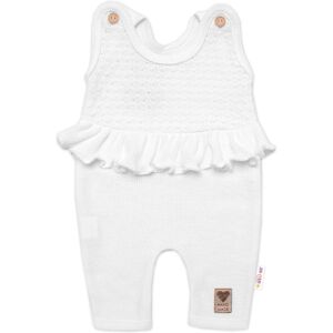 Baby Nellys Pletené láclové kalhoty Girl s volánkem, bílé,74 Baby Nellys Pletené láclové kalhoty Girl s volánkem, bílé,74