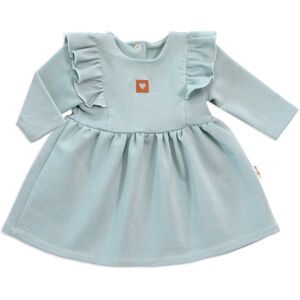 Baby Nellys Dětské teplákové šaty, tunika Vintage Love - mátové, vel. 86 Baby Nellys Dětské teplákové šaty, tunika Vintage Love - mátové, vel. 86
