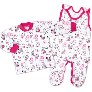 Baby Nellys 2D sada, bavlněné dupačky s košilkou Berušky, bílá, 68 Baby Nellys 2D sada, bavlněné dupačky s košilkou Berušky, bílá, 68