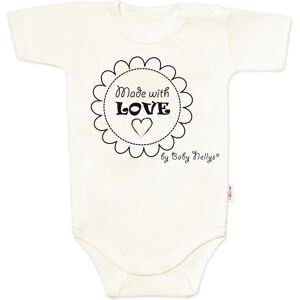 Baby Nellys Body krátký rukáv Made with love, ecru vel. 80 Baby Nellys Body krátký rukáv Made with love, ecru vel. 80