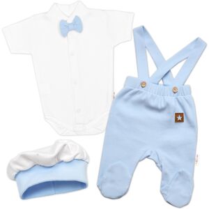 Baby Nellys 3D souprava Gentleman s kr. rukávem - modrá/bílá, vel. 62 Baby Nellys 3D souprava Gentleman s kr. rukávem - modrá/bílá, vel. 62