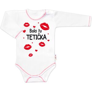 Baby Nellys Body dlouhý rukáv s vtipným textem Bola tu TETIČKA vel. 62 Baby Nellys Body dlouhý rukáv s vtipným textem Bola tu TETIČKA vel. 62