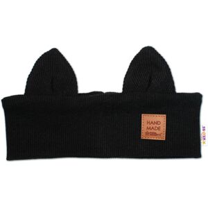 Baby Nellys Čelenka Cat s oušky pro děti Hand Made - černá 6-12m Baby Nellys Čelenka Cat s oušky pro děti Hand Made - černá 6-12m