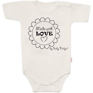 Baby Nellys Body krátký rukáv Made with love, béžové vel. 62 Baby Nellys Body krátký rukáv Made with love, béžové vel. 62