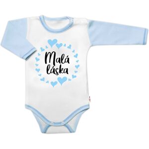 Baby Nellys Body dl. rukáv s vtip. textem Malá láska vel. 80, kluk Baby Nellys Body dl. rukáv s vtip. textem Malá láska vel. 80, kluk