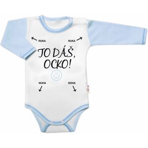 Baby Nellys Body dlouhý rukáv s vtipným textem TO DÁŠ OCKO, kluk Baby Nellys Body dlouhý rukáv s vtipným textem TO DÁŠ OCKO, kluk
