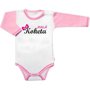 Baby Nellys Body dl. rukáv s vtipným textem, Malá Koketa,vel. 74 Baby Nellys Body dl. rukáv s vtipným textem, Malá Koketa,vel. 74