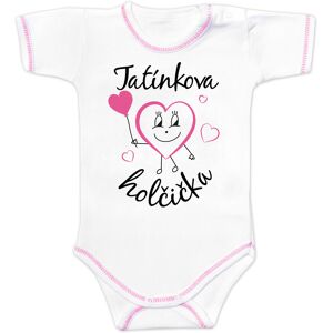 Baby Nellys Body kr. rukáv s vtipným textem, Tatínkova holčička, vel. 86 Baby Nellys Body kr. rukáv s vtipným textem, Tatínkova holčička, vel. 86