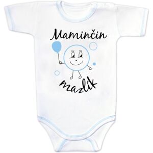 Baby Nellys Body kr. rukáv s vtipným textem, Maminčin mazlík, vel. 74 Baby Nellys Body kr. rukáv s vtipným textem, Maminčin mazlík, vel. 74