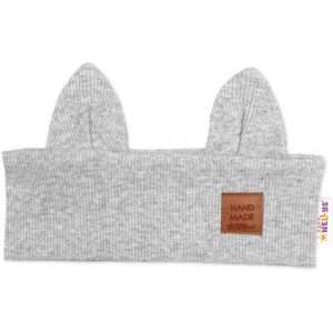 Baby Nellys Čelenka Cat s oušky pro děti Hand Made - šedý melír, 1-3 roky Baby Nellys Čelenka Cat s oušky pro děti Hand Made - šedý melír, 1-3 roky