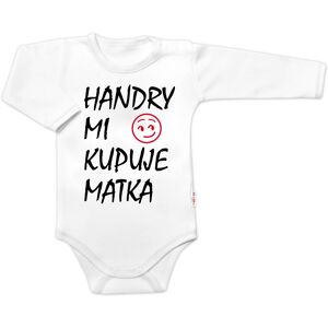 Baby Nellys Body dlouhý rukáv Handry mi kupuje matka, bílé Baby Nellys Body dlouhý rukáv Handry mi kupuje matka, bílé