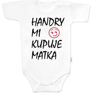 Baby Nellys Body krátký rukáv Handry mi kupuje matka, bílé vel. 62 Baby Nellys Body krátký rukáv Handry mi kupuje matka, bílé vel. 62