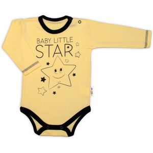 Baby Nellys Body dlouhý rukáv, žluté, Baby Little Star vel. 80 Baby Nellys Body dlouhý rukáv, žluté, Baby Little Star vel. 80