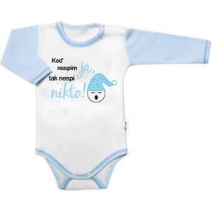 Baby Nellys Body dlouhý rukáv s vtipným textem , Keď nespím ja, tak nespí nikto, kluk Baby Nellys Body dlouhý rukáv s vtipným textem , Keď nespím ja, tak nespí nikto, kluk