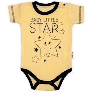 Baby Nellys Body krátký rukáv Baby Little Star - žluté vel. 68 Baby Nellys Body krátký rukáv Baby Little Star - žluté vel. 68