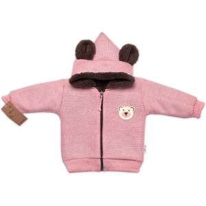 Baby Nellys Oteplená pletená bundička Teddy Bear,růžová,92/98 Baby Nellys Oteplená pletená bundička Teddy Bear,růžová,92/98