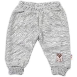 Baby Nellys Pletené kojenecké kalhoty, šedé, 80/86 Baby Nellys Pletené kojenecké kalhoty, šedé, 80/86