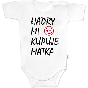 Baby Nellys Body krátký rukáv Hadry mi kupuje matka, bílé Baby Nellys Body krátký rukáv Hadry mi kupuje matka, bílé