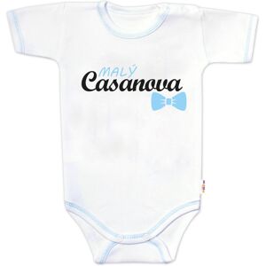Baby Nellys Body kr. rukáv s vtipným textem, Malý Casanova,vel. 74 Baby Nellys Body kr. rukáv s vtipným textem, Malý Casanova,vel. 74
