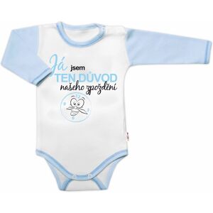 Baby Nellys Body dl. rukáv s vtip. textem , Já jsem TEN DŮVOD našeho zpoždění, vel. 80 kluk vel. 80 kluk Baby Nellys Body dl. rukáv s vtip. textem , Já jsem TEN DŮVOD našeho zpoždění, vel. 80 kluk vel. 80 kluk