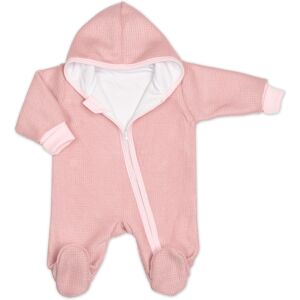 Baby Nellys Pletený overal s kapucí, CUTE - pudrově růžový, veľ. 68 Baby Nellys Pletený overal s kapucí, CUTE - pudrově růžový, veľ. 68