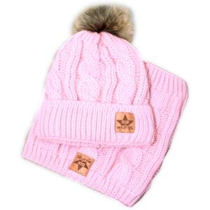 BABY NELLYS - Zimní pletená čepice - světle růžová - Baby hat BABY NELLYS - Zimní pletená čepice - světle růžová - Baby hat