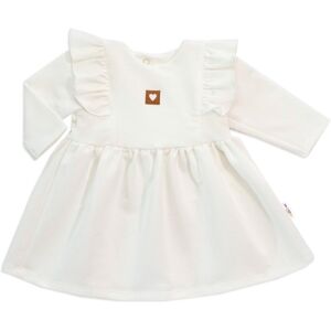 Baby Nellys Dětské teplákové šaty, tunika Vintage Love - krémové Baby Nellys Dětské teplákové šaty, tunika Vintage Love - krémové