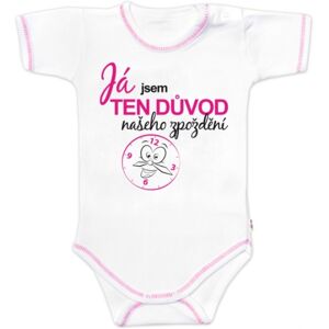 Baby Nellys Body kr.rukáv - Já jsem TEN DŮVOD našeho zpoždění,vel.86 Baby Nellys Body kr.rukáv - Já jsem TEN DŮVOD našeho zpoždění,vel.86