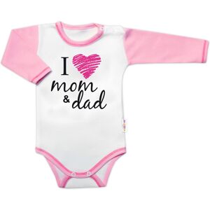 Baby Nellys Body dlouhý rukáv I love mom & dad, holka vel. 74 Baby Nellys Body dlouhý rukáv I love mom & dad, holka vel. 74