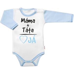 Baby Nellys Body dlouhý rukáv s vtipným textem, Máma+Táta, vel. 86, kluk Baby Nellys Body dlouhý rukáv s vtipným textem, Máma+Táta, vel. 86, kluk