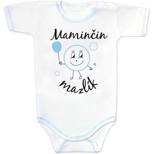 Baby Nellys Body kr. rukáv s vtipným textem, Maminčin mazlík, vel. 86 Baby Nellys Body kr. rukáv s vtipným textem, Maminčin mazlík, vel. 86