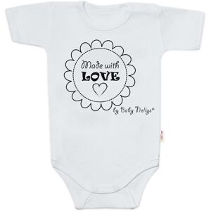 Baby Nellys Body krátký rukáv Made with love, šedé vel. 62 Baby Nellys Body krátký rukáv Made with love, šedé vel. 62