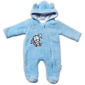 Baby Nellys Chlupáčkový overálek s kapucí, Cute Bunny - modrý, vel. 62 vel. 62 Baby Nellys Chlupáčkový overálek s kapucí, Cute Bunny - modrý, vel. 62 vel. 62