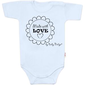Baby Nellys Body krátký rukáv Made with love, světle modré vel. 68 Baby Nellys Body krátký rukáv Made with love, světle modré vel. 68