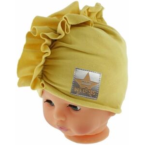 Baby Nellys Jarní/podzimní bavlněná čepice - turban, hořčicová vel. 80/86 Baby Nellys Jarní/podzimní bavlněná čepice - turban, hořčicová vel. 80/86